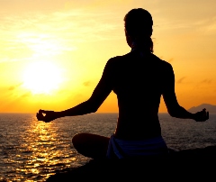 Woman meditating